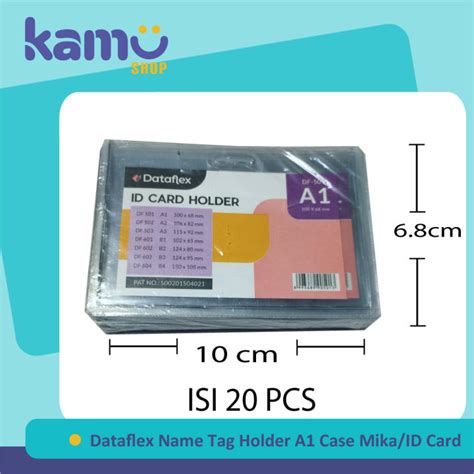 Dataflex Id Card A Card Holder Name Tag Holder Case Plastik Mika