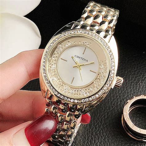 Nieuwe Vrouwen Polshorloge Luxe Merk Gouden Dames Quartz Horloge