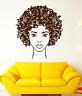 Vinyl Wall Decal Afro Hairstyle Black African Woman Hair Salon Stickers