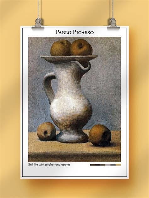 Pablo Picasso Still Life With Pitcher And Apples Poster Poster Baskı Modelleri Ve Fiyatları