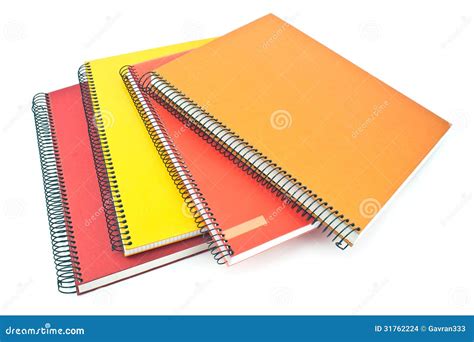 Stack Of Colorful Spiral Notebooks Stock Photo Image Of Education