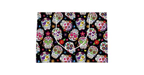 Colorful Sugar Skulls Patterned Large T Bag Zazzle