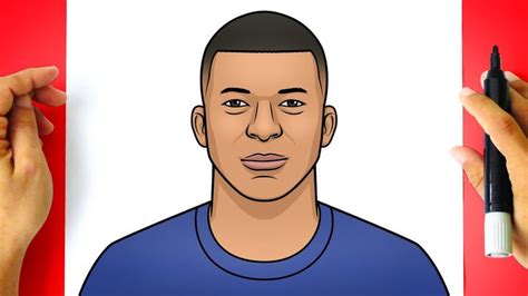 How to DRAW KYLIAN MBAPPE step by step | Drawings, Draw, Step by step ...