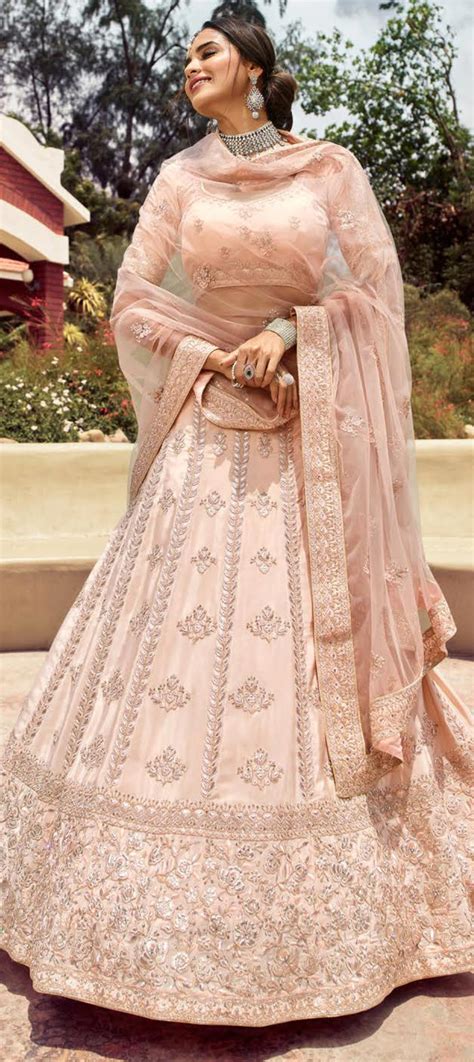 Bridal Reception Wedding Pink And Majenta Color Crepe Silk Fabric