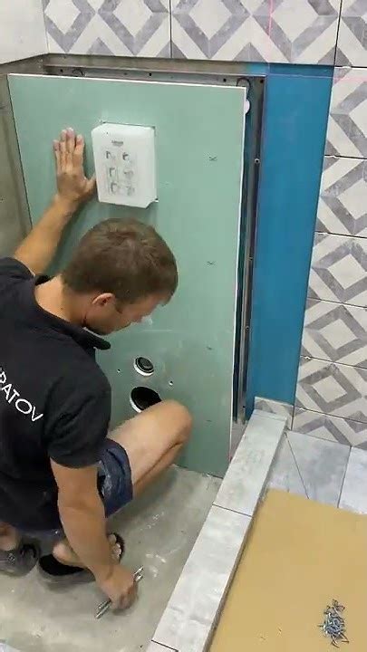 Как обшить инсталляцию Grohe гипсокартоном прикрепленную к стене. - YouTube