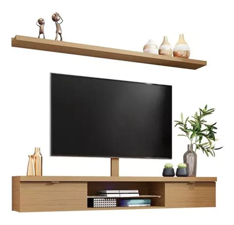 Rack Mpozenato Easy para TV hasta 60pulgadas marrón de mdf mdp