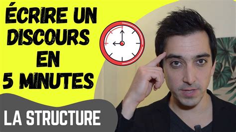 Comment écrire un discours en 5 minutes YouTube