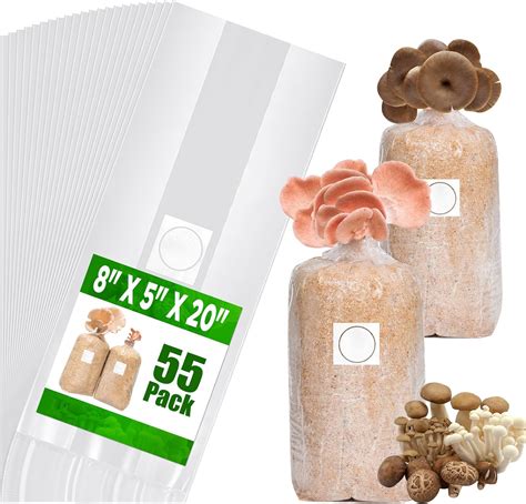 Amazon Rookea Pack Mushroom Grow Bags Spawn Bag Bulk With