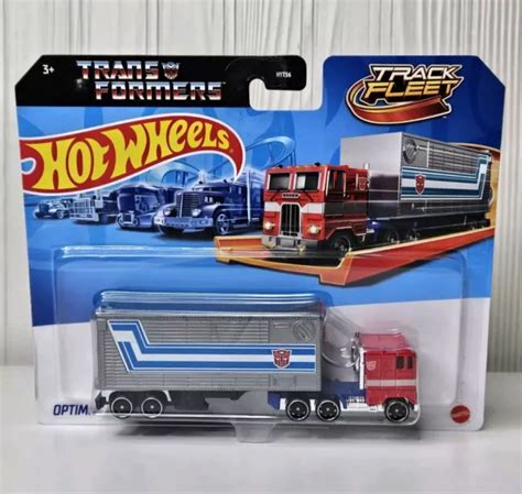 Hot Wheels Transformers Track Fleet Optimus Prime Camion Moul Sous Pression Mattel Neuf