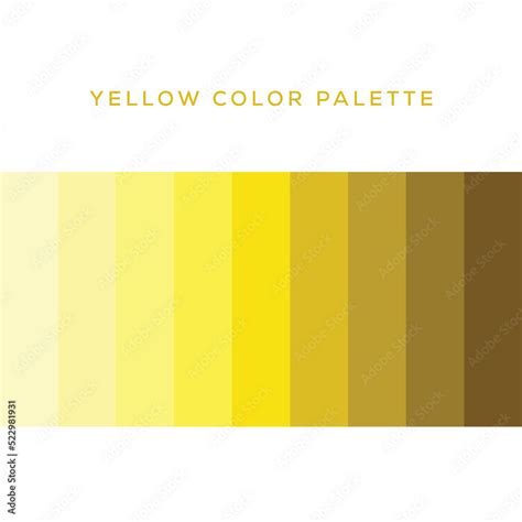 yellow color palette vector template isolated  white background stock