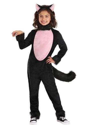 Kids Big Tailed Black Cat Costume Black Cat Costumes