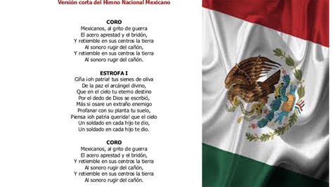 Himno Nacional De M Xico Letra Himno Nacional Himno Nacional Himnos