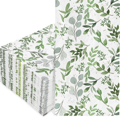 Amazon Anydesign Greenery Guest Napkins Ply Disposable Green