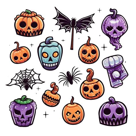 Spider Web Spider Bone Sweets Halloween Doodle Clipart Vector, Spider ...