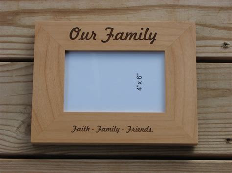 Laser Engraved Wood Picture Frame Our by TimberCreekCountry