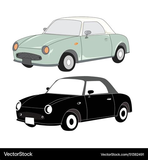 Retro Car Silhouette Royalty Free Vector Image