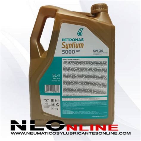 Petronas Syntium 5000 AV 5W30 5L - 29,55 € - Neumáticos y Lubricantes ...