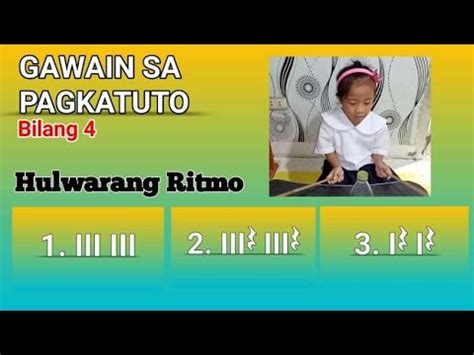 HULWARANG RITMO MUSIC 1 Week 2 Gawain Sa Pagkatuto Bilang 4 Grade 1