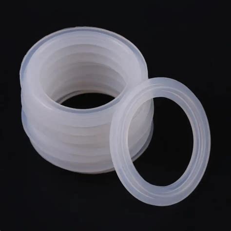 10Pcs Set 1 5in Rubber O Rings Washer Silicone Sealing Gasket Sanitary