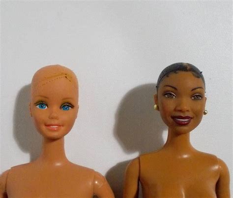 Reroot Barbie Nude Lot Two Dolls For OOAK Or Wigs S Etsy