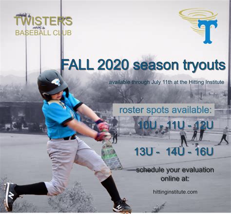 Twisters Baseball Club Tryouts