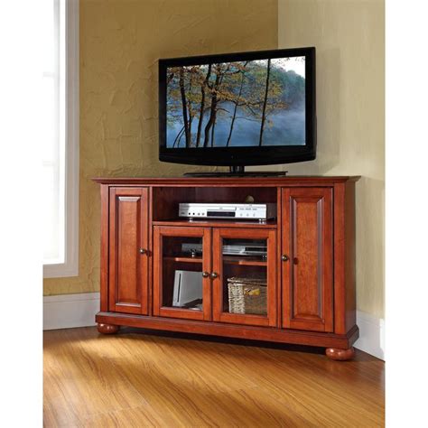 Crosley Kf10006ach Alexandria 48 Corner Tv Stand Classic Cherry Finish