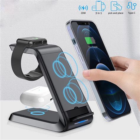 W Wireless Charger Stand For Iphone Xr Apple Watch In