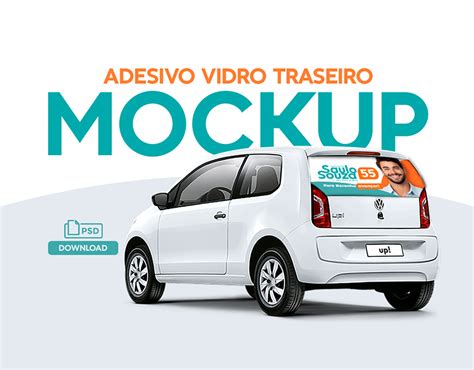 Mockup Citru Adesivo Traseiro Carro Behance