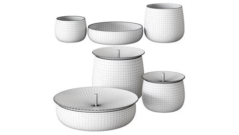 Beret By Nude Large Decor Storage Boxes D Model Turbosquid