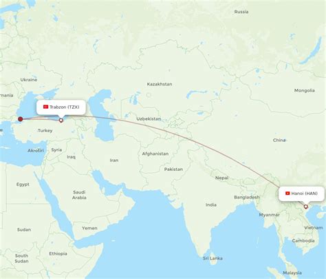 Flights From Hanoi To Trabzon HAN To TZX Flight Routes