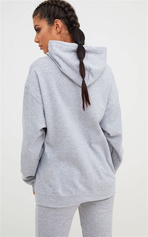 Grey Marl Ultimate Oversized Hoodie Tops Prettylittlething