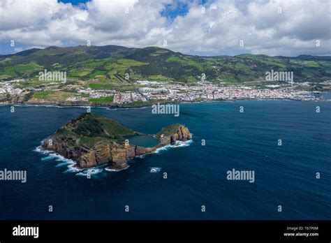 Aerial View Of Islet Of Vila Franca Do Campo Sao Miguel Island Azores