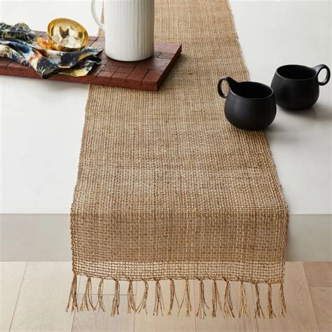 Nat Rliche Jute Tablerunner Quaste F R Weihnachten Zuhause