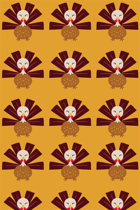 Thanksgiving turkey Peel and Stick Wallpaper or Non-pasted