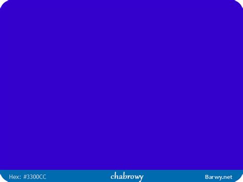 Kolor RGB HEX 3300CC - chabrowy - modrakowy - Barwy.net