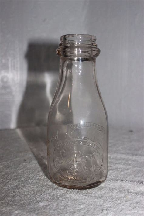 Vintage Southern Dairies Products Sealtest System Glass One Pint Milk Bottle Milk Bottle