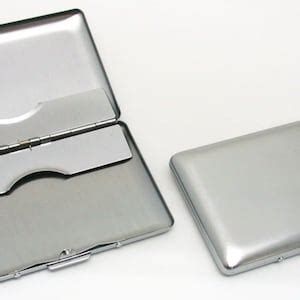 Business Card Holder Engraved, Polished Chrome Stainless Steel Business Card Case Engraved ...