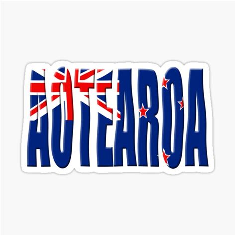 "Aotearoa + flag " Sticker for Sale by stuwdamdorp | Redbubble