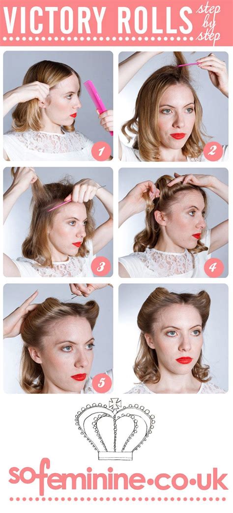 How To Do A Victory Rolls Hairstyle Roll Hairstyle Vintage Hairstyles Vintage Hairstyles