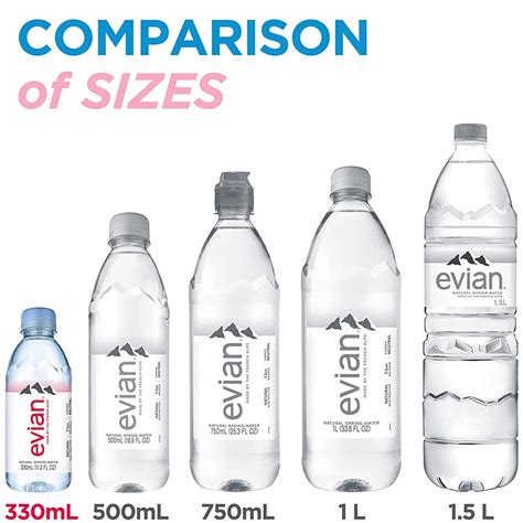 Evian Natural Spring Water 330 Ml112 Fl Oz Pack Of 24 Mini Bottles Pure And Refreshing