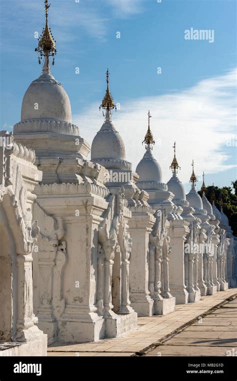 White Cave Stupas Housing The World S Largest Book At Kuthodaw Pagoda