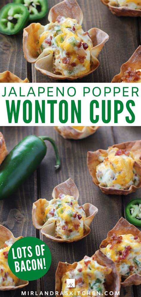 Jalape O Popper Wonton Cups Mirlandra S Kitchen