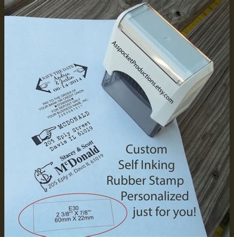 Personalized Self Inking Rubber Stamp E30