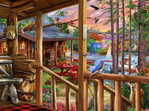 Solve At The Cabins Jigsaw Puzzle Online With Pieces