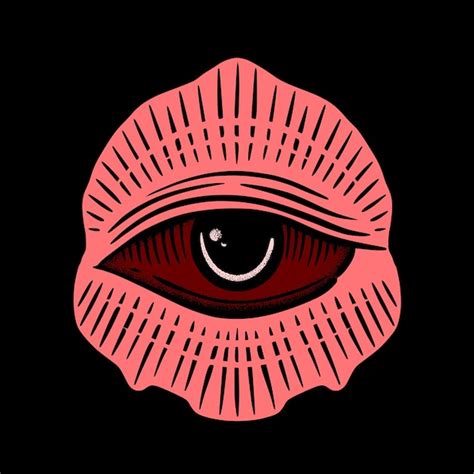 Premium Vector Red Eye Art Illustration Hand Drawn Style Premium Vector For Tattoo Sticker