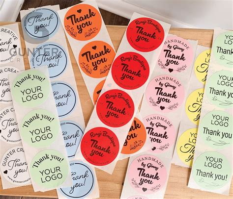 Custom Thank You Stickers Packaging Sticker Choose And Customize A