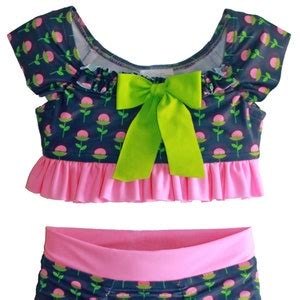 Crop Top Bikini In Dandelion Size 12 18 Months Size 12 Girls Swimsuit RUNS SMALL Order Size Up