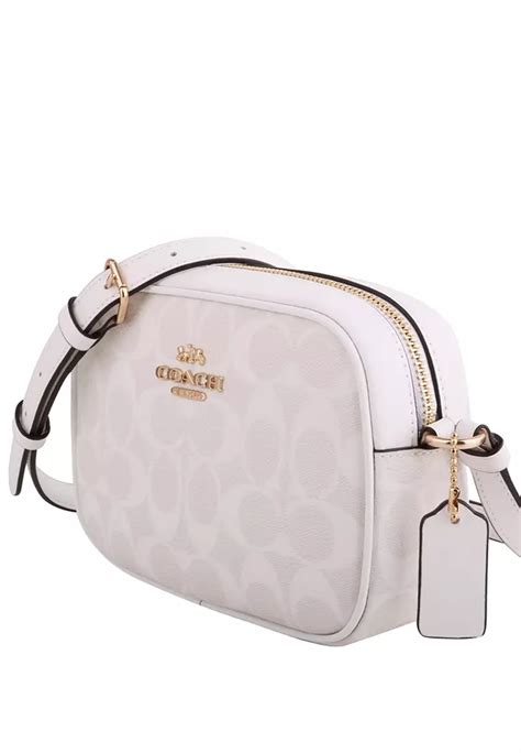 Coach Coach Mini Jamie Camera Bag In Signature Canvas White