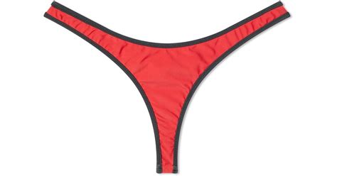 Miaou Jo Thong Bikini Bottom In Red Lyst