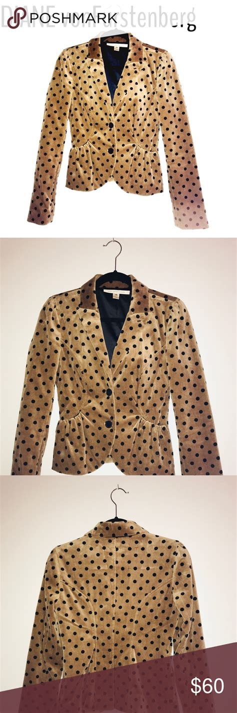 Diane Von Furstenberg Velvet Polka Dot Blazer Polka Dot Blazer